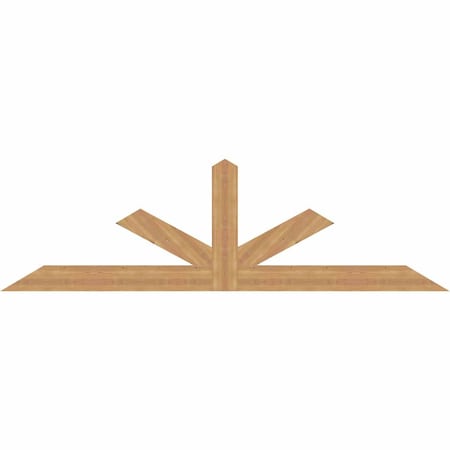 Ekena Millwork Saratoga Smooth Timber Gable Bracket, Western Red Cedar, 96"W x 28"H x 1 1/2"D x 5 1/2"F, 7/12 Pitch GBW096X28X0206SAR00SWR